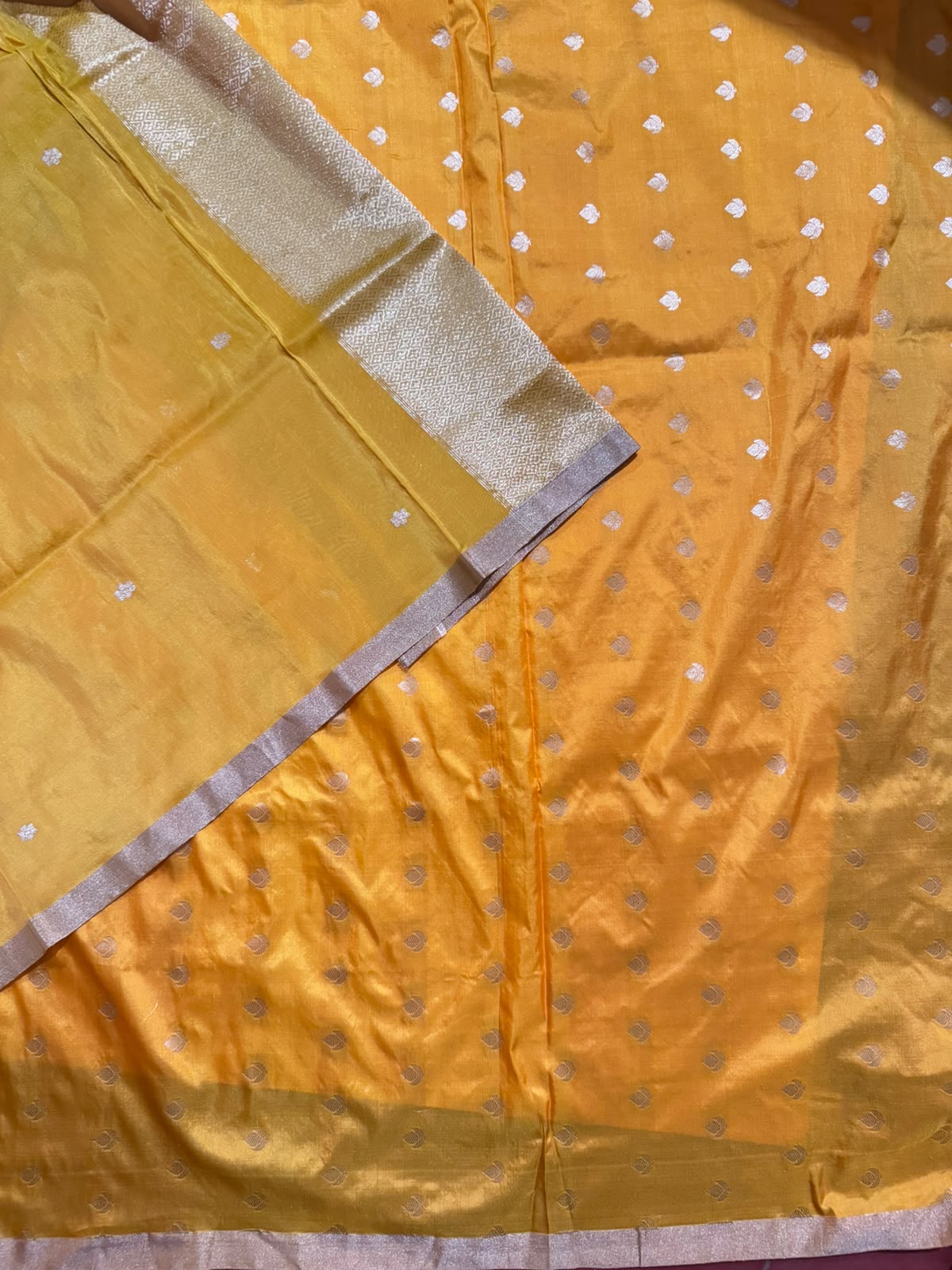 Yellow Pure Kathan Banarasi Silk Dress Material (Swara)