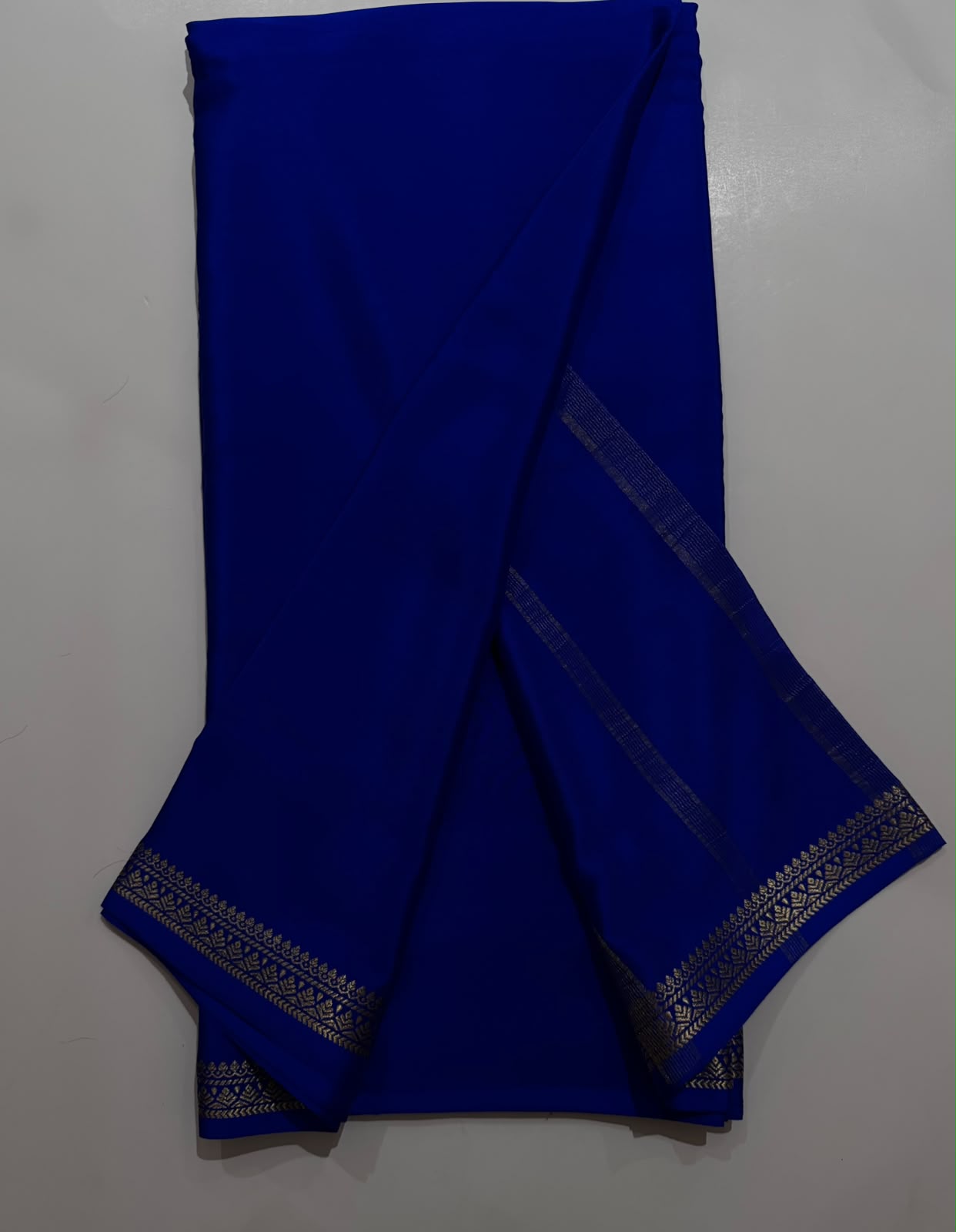 Royal Blue Pure Mysore Silk Saree n Paithani Blouse CSG (Swara)