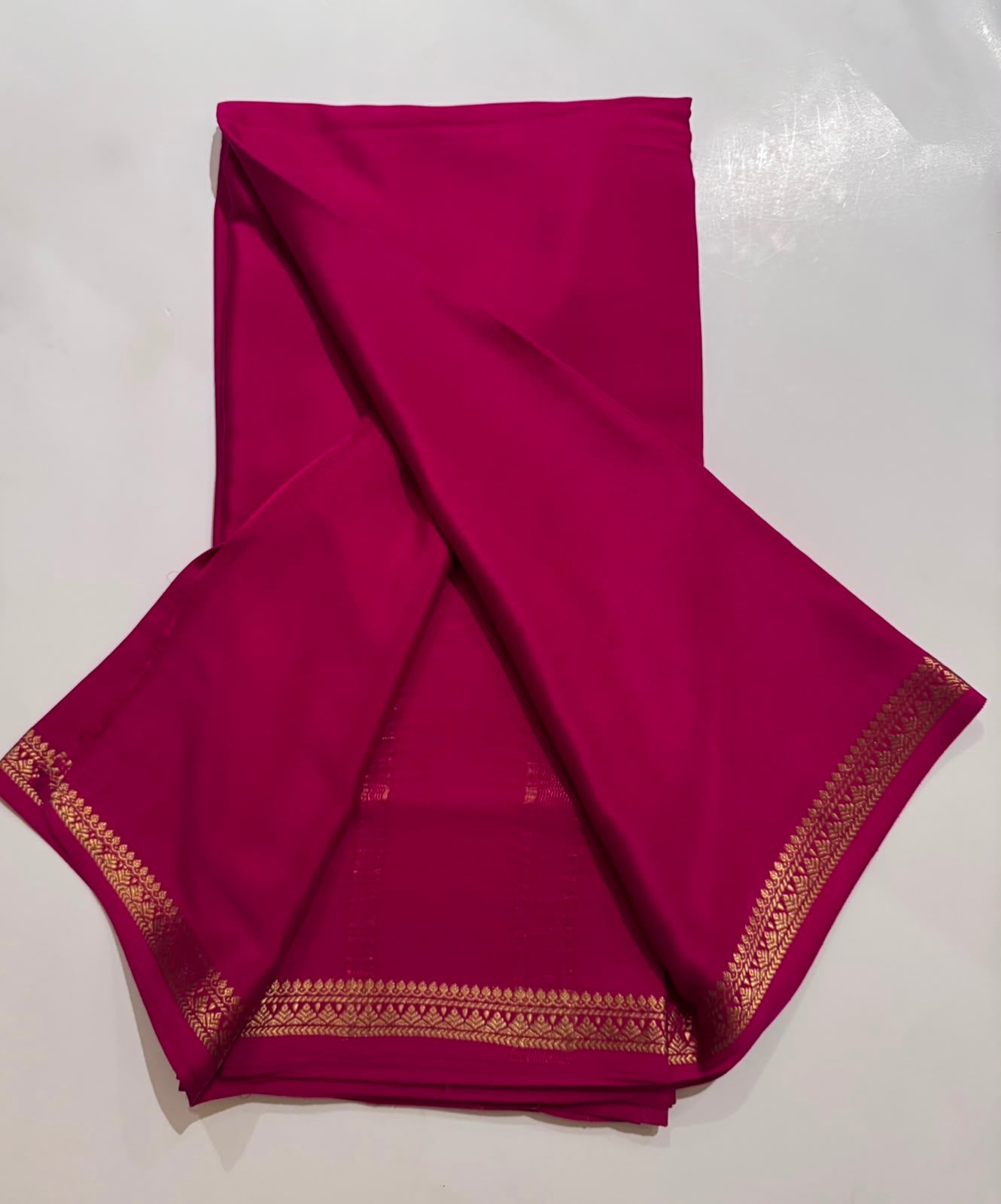 Magenta Pure Mysore Silk Saree n Paithani Blouse CSG (Swara)