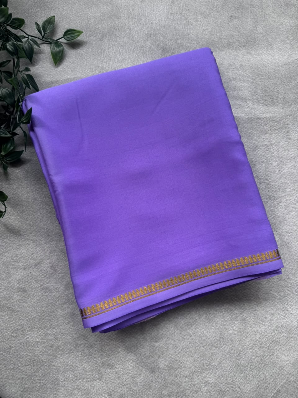 Lavender Pure Mysore Crepe Silk Saree PMSS107
