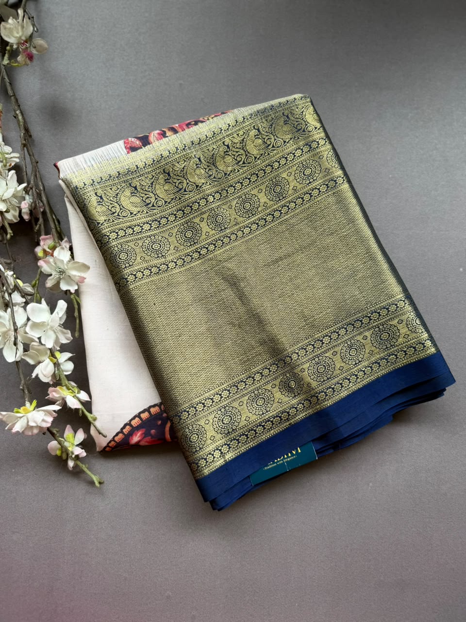 Digital Print Pure Kanchi Saree (Printing Mistake)