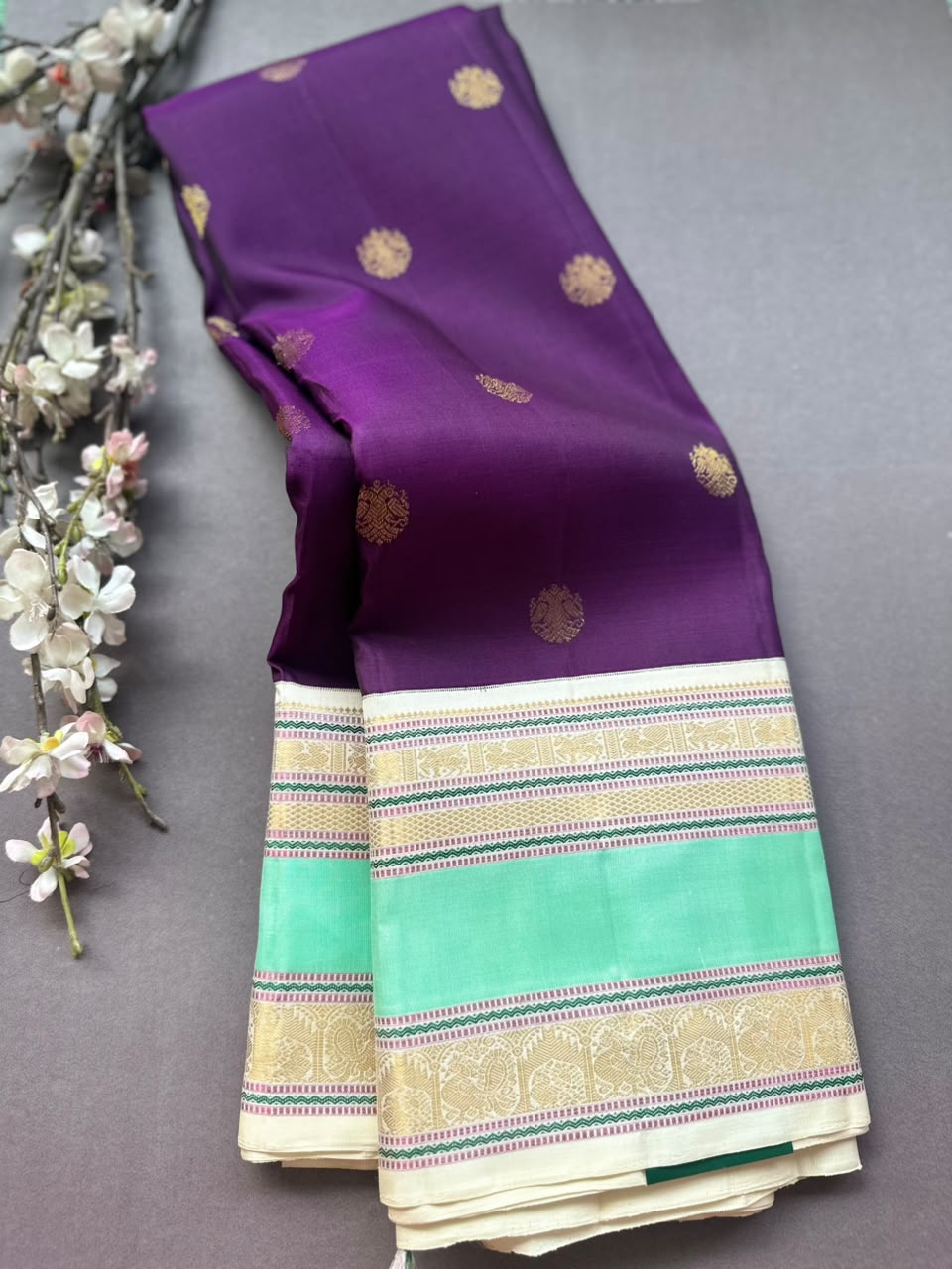 Winw Pure Kanchi Silk Saree (Weaving Mistake)