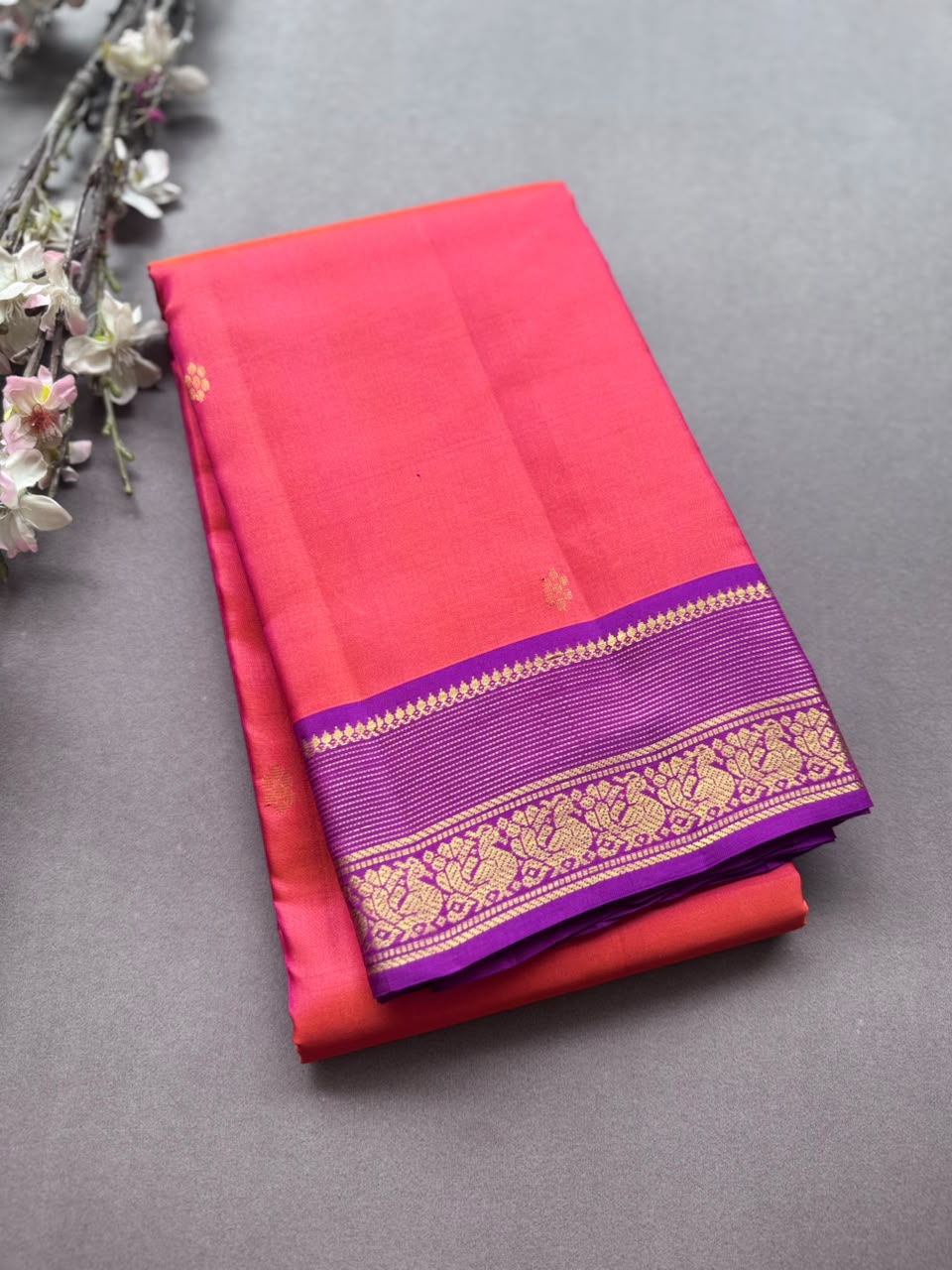 Pink Pure Kanchi Silk Saree PKS107