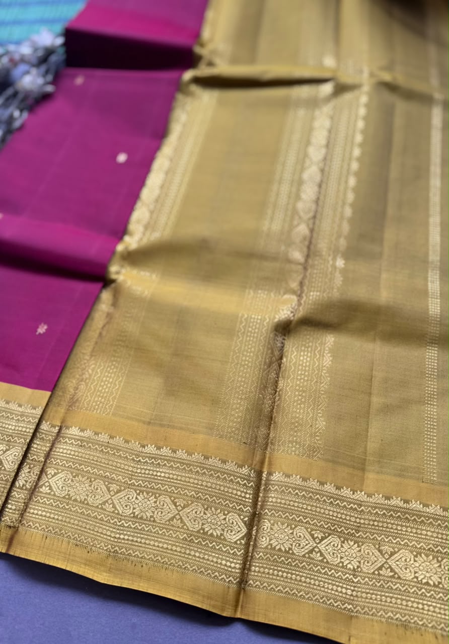 Maroon Pure Kanchi Silk Saree PKS107
