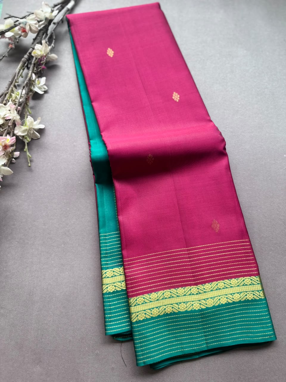 Maroon Pure Kanchi Silk Saree PKS107