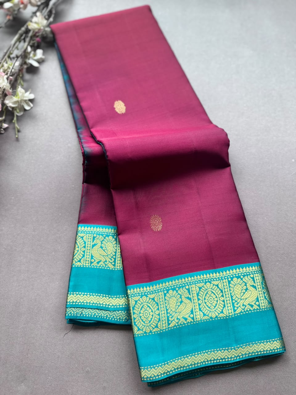 Maroon Pure Kanchi Silk Saree PKS107
