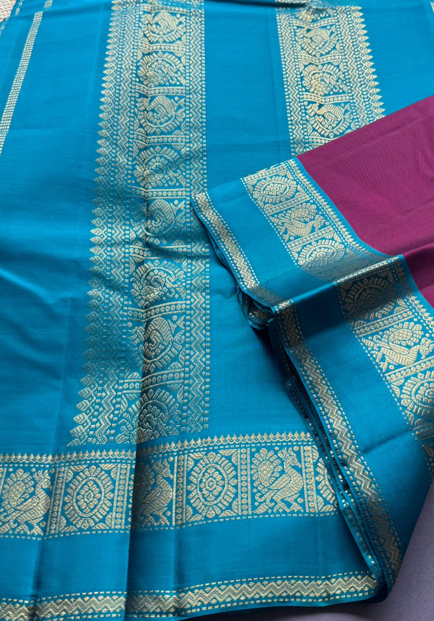 Maroon Pure Kanchi Silk Saree PKS107