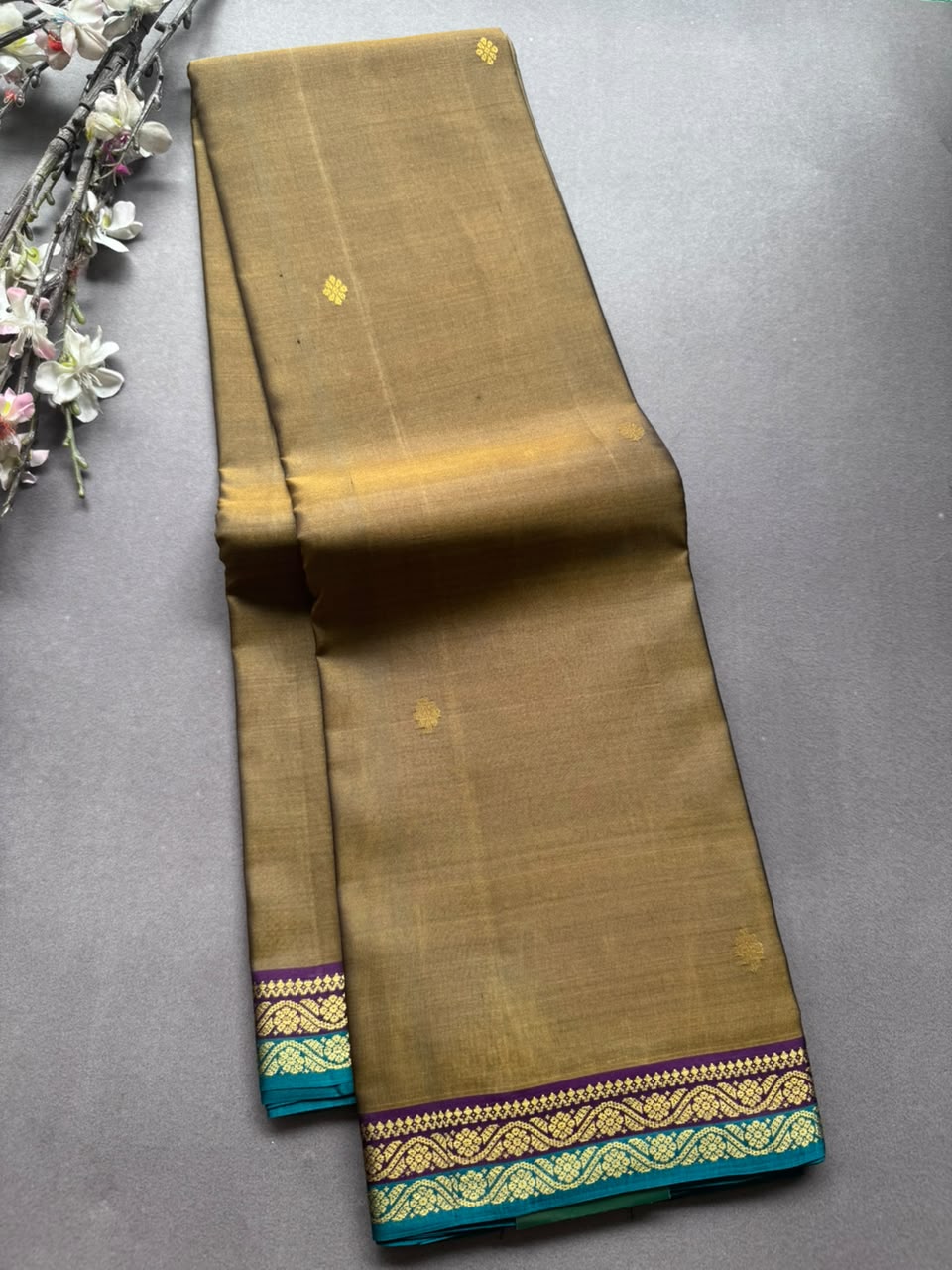 Copper Pure Kanchi Silk Saree PKS107