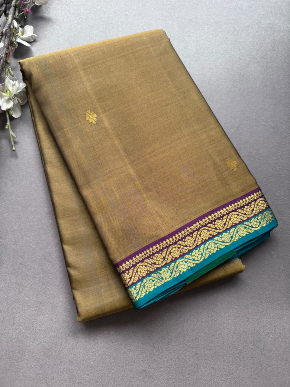 Copper Pure Kanchi Silk Saree PKS107