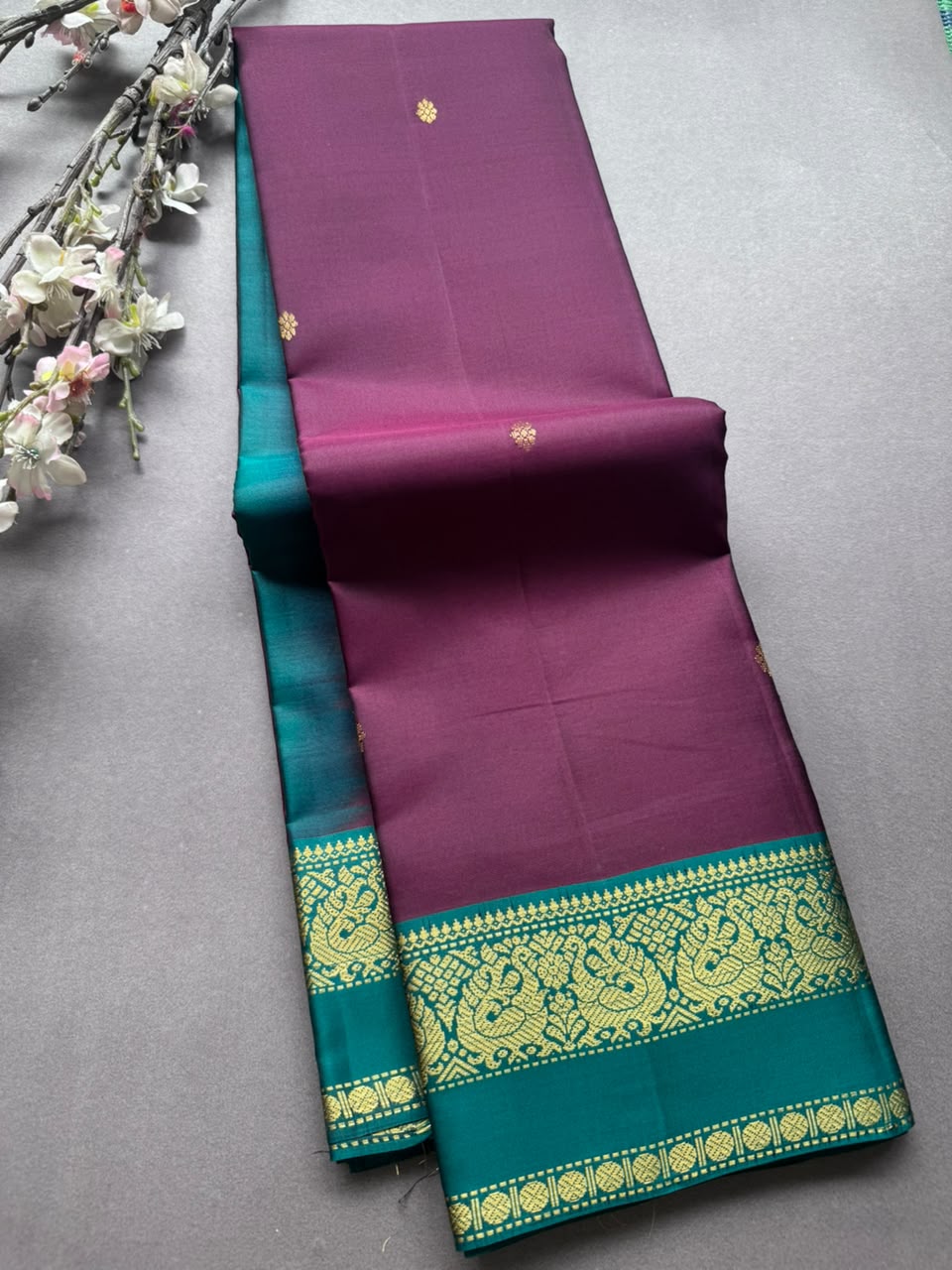 Wine Pure Kanchi Silk Saree PKS107
