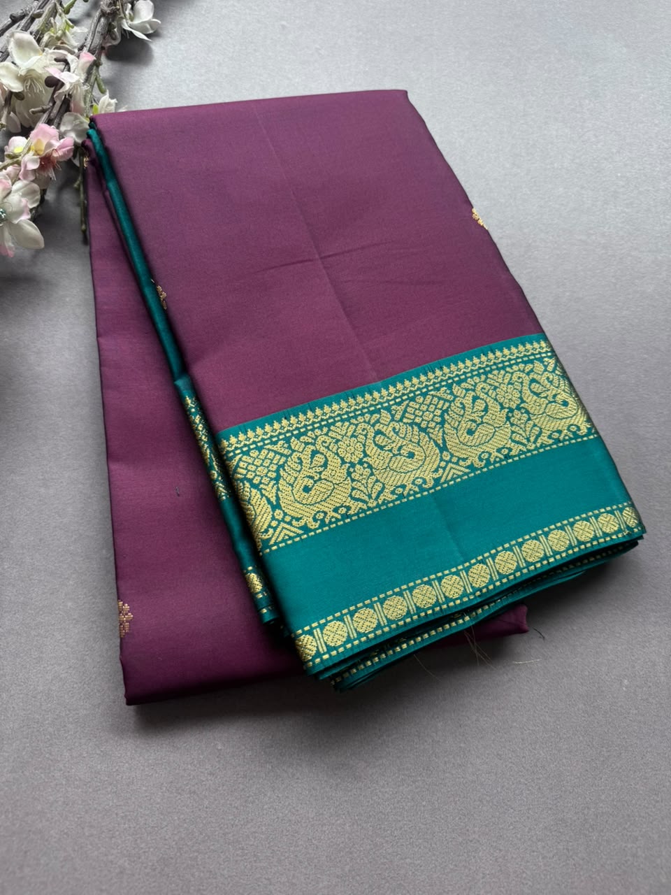 Wine Pure Kanchi Silk Saree PKS107