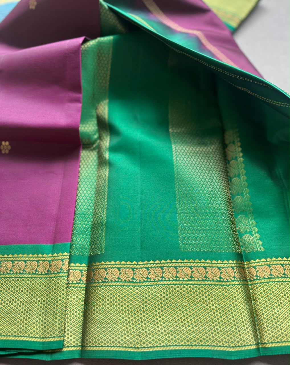 Purple Pure Kanchi Silk Saree PKS107