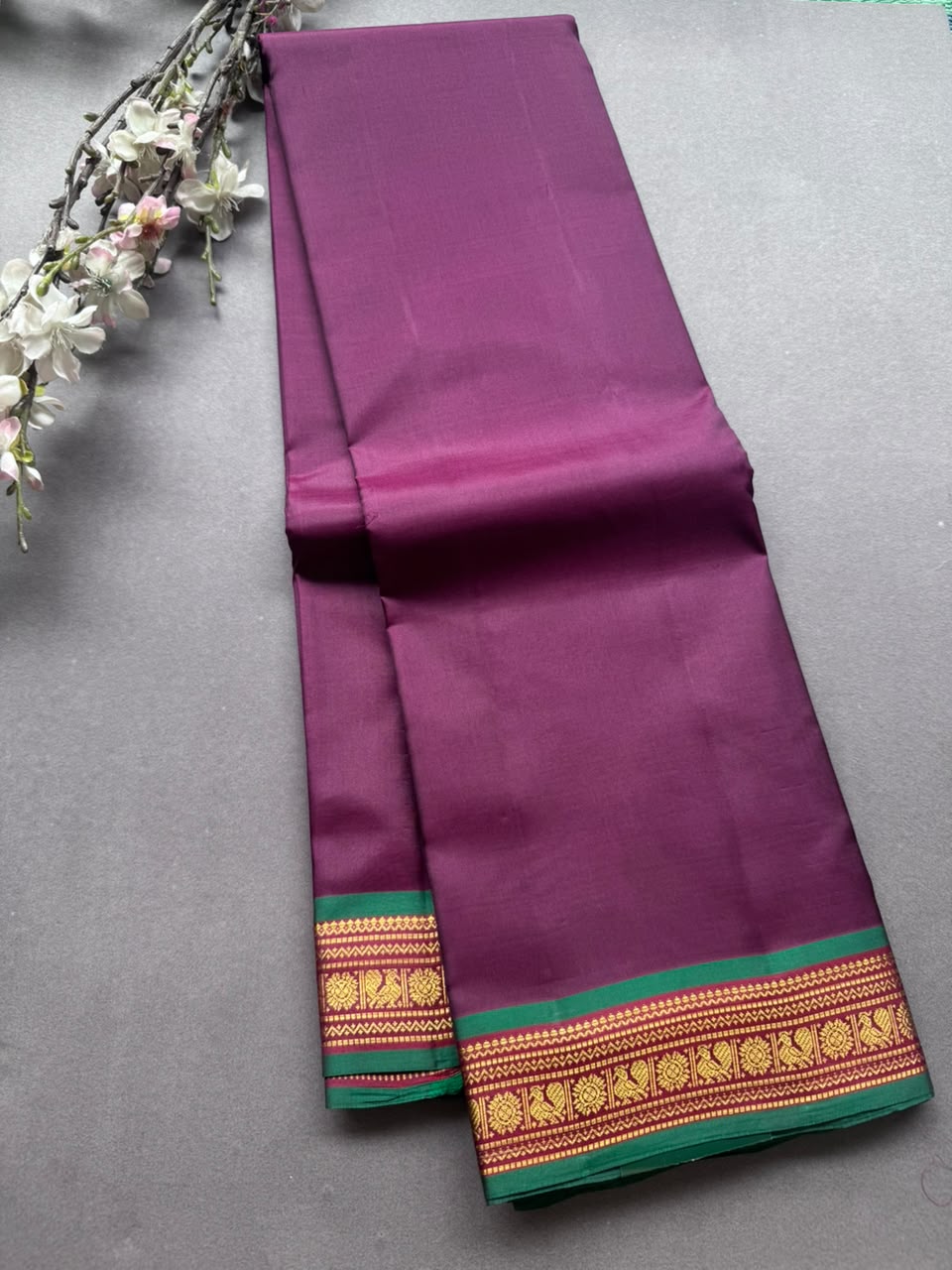 Wine Pure Kanchi Silk Saree PKS107