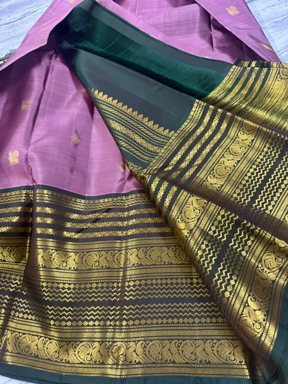 Onion Pink Pure Kanchi Silk Saree 107