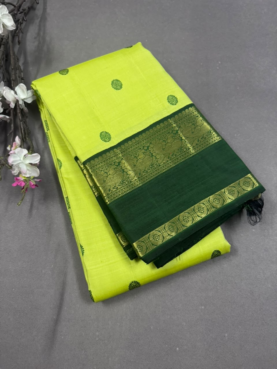 Pista Green Pure Kanchi Silk Saree 107