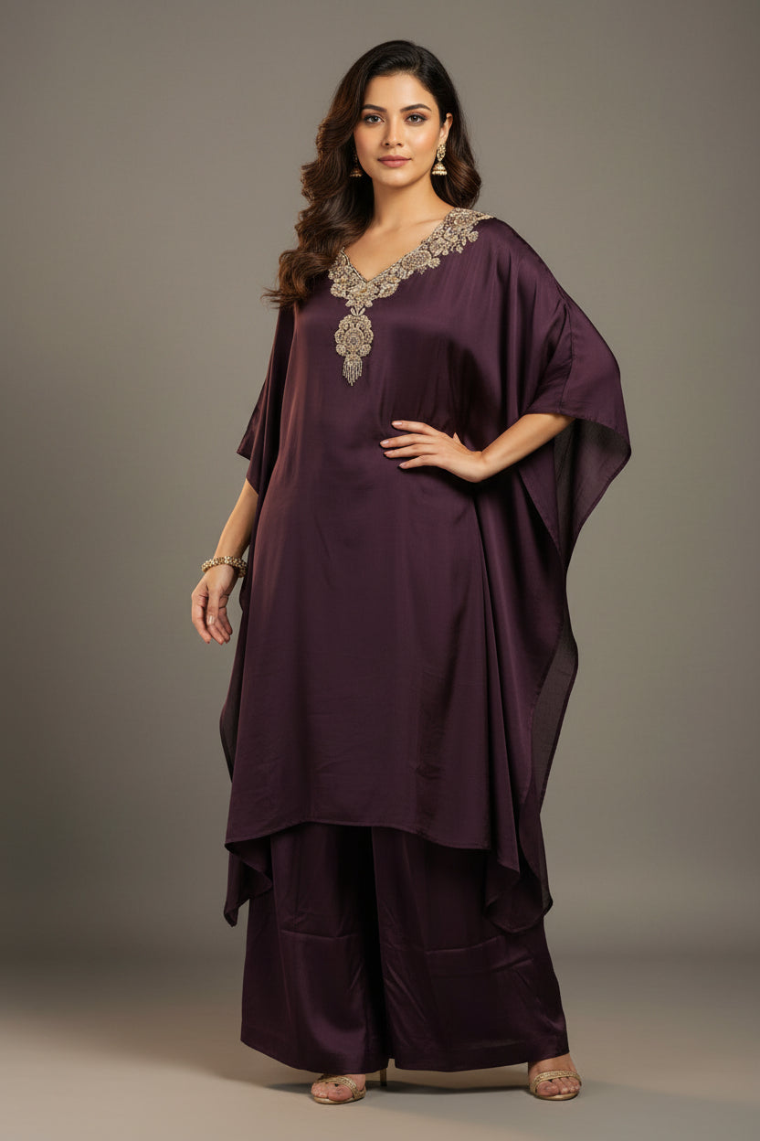 "Kafthan " Wine handwork party ware Kurtha 222