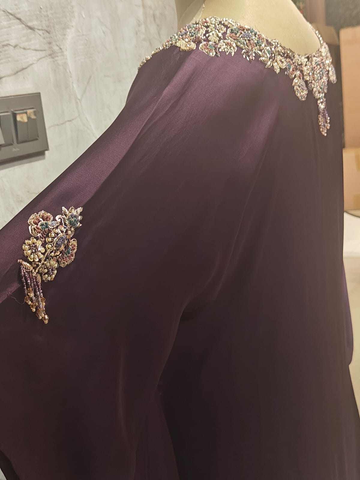 "Kafthan " Wine handwork party ware Kurtha 222