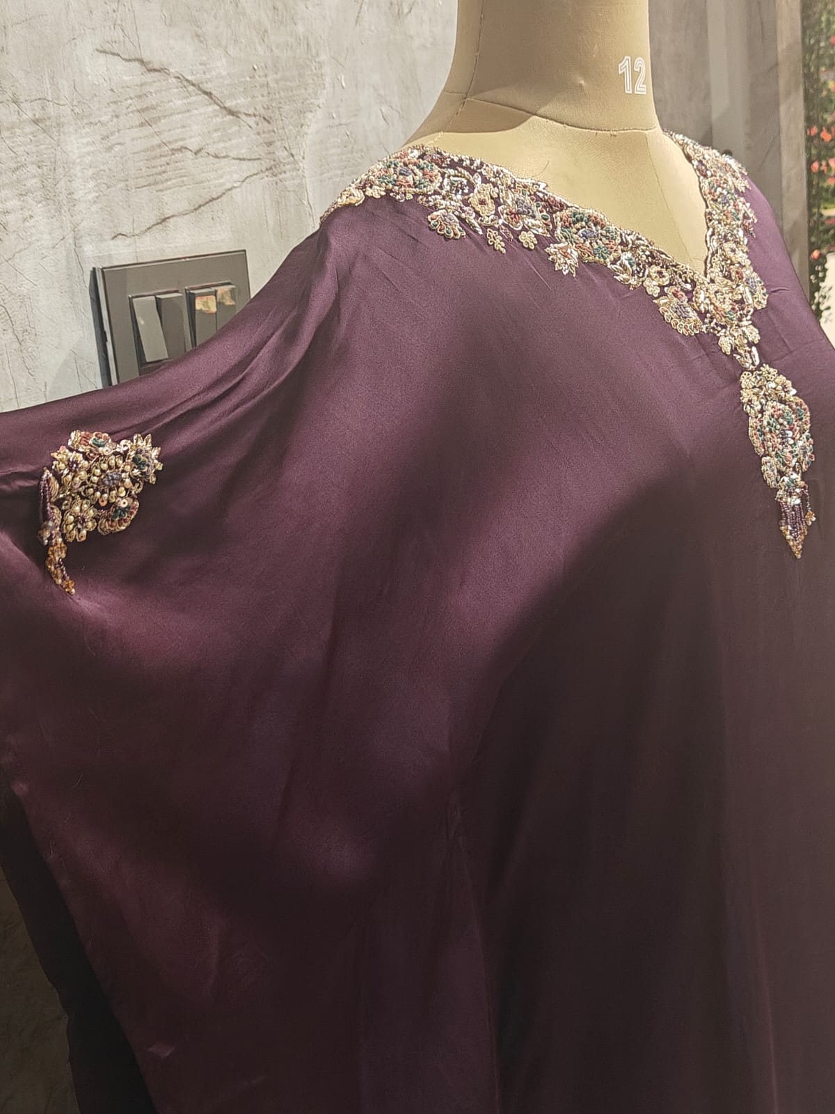 "Kafthan " Wine handwork party ware Kurtha 222