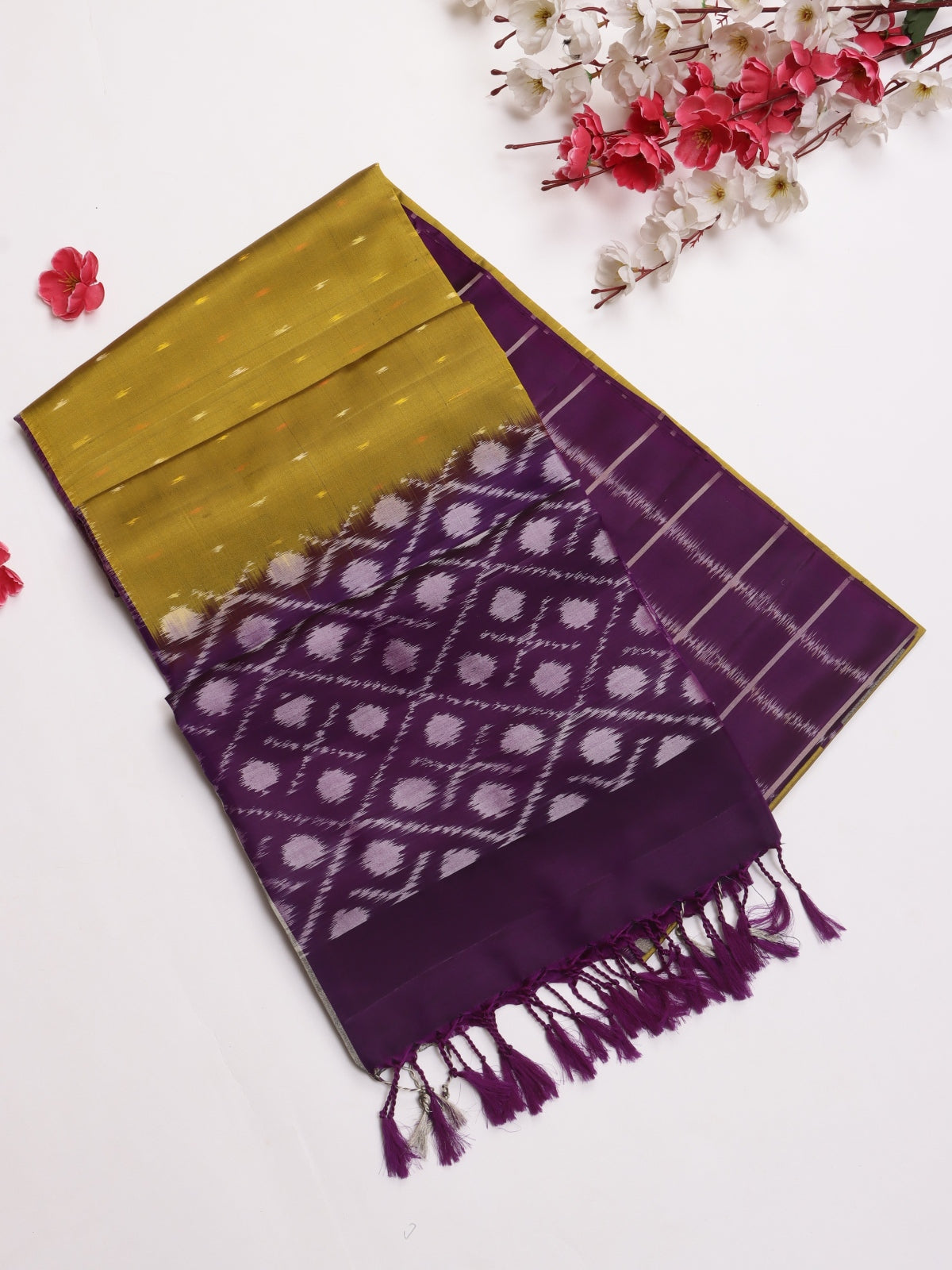 Mustard Pure Kanchi Soft Silk Saree (Swara)
