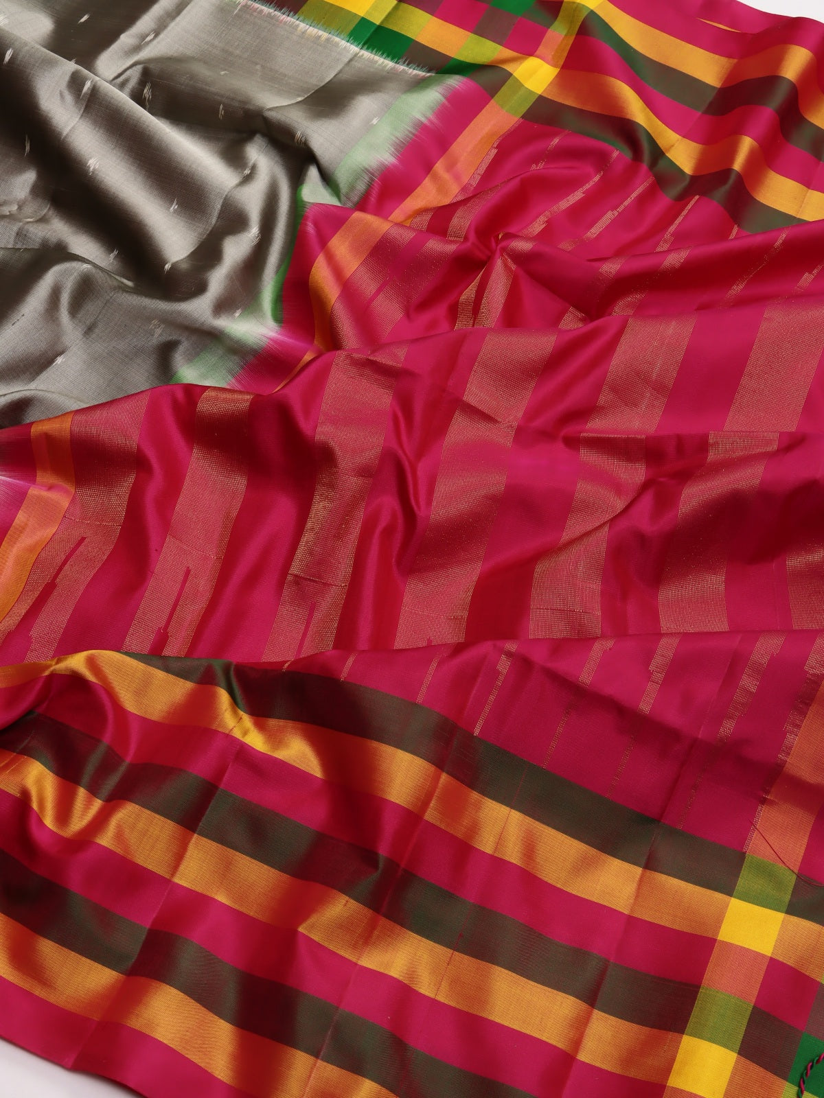 Grey Pure Kanchi Soft Silk Saree (Swara)