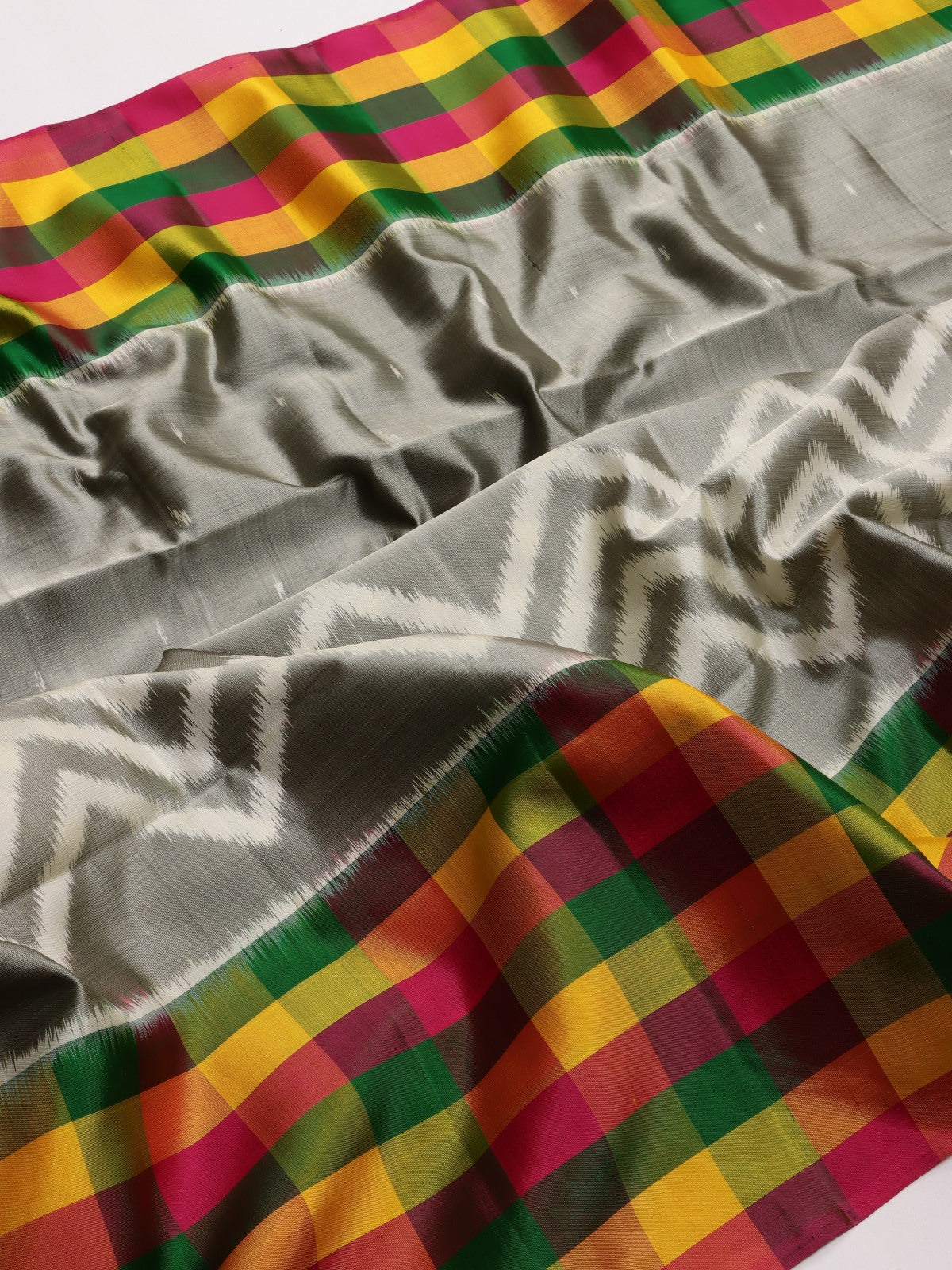 Grey Pure Kanchi Soft Silk Saree (Swara)