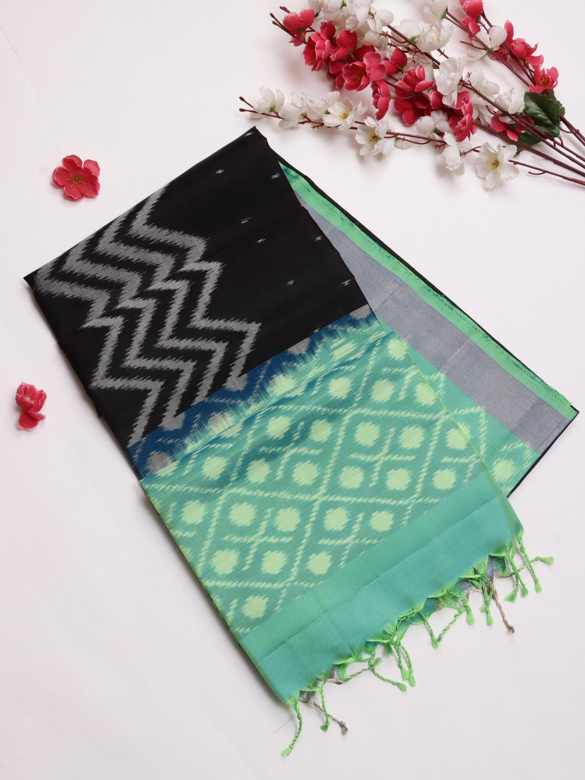 Black Pure Kanchi Soft Silk Saree (Swara)