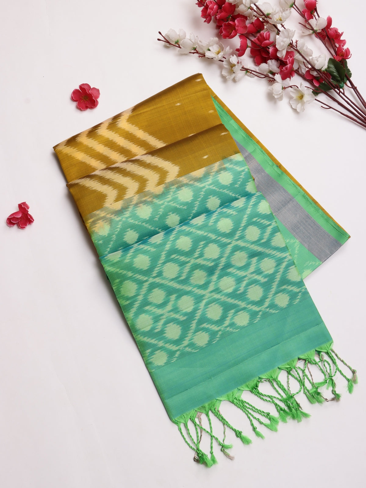 Mustard Pure Kanchi Soft Silk Saree (Swara)