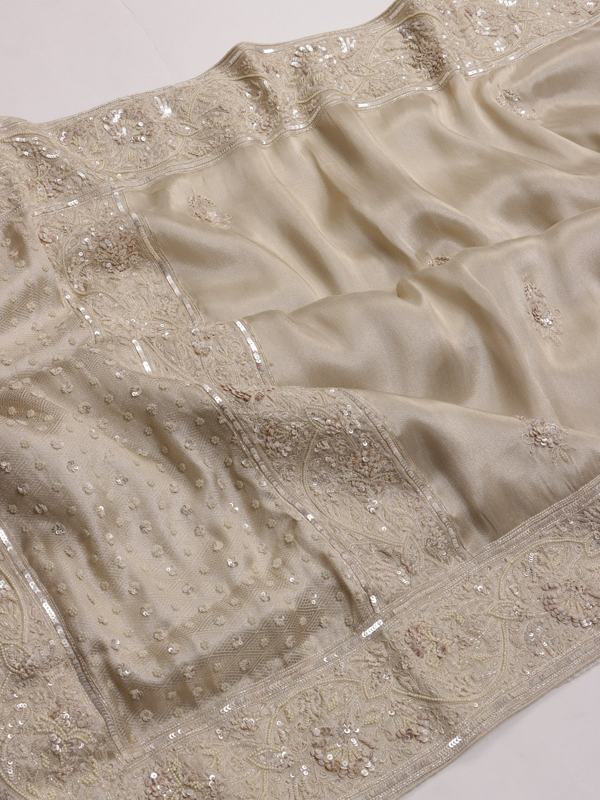 White Pure Kanchi Tissue Silk Bridal Wear Saree (Swara)