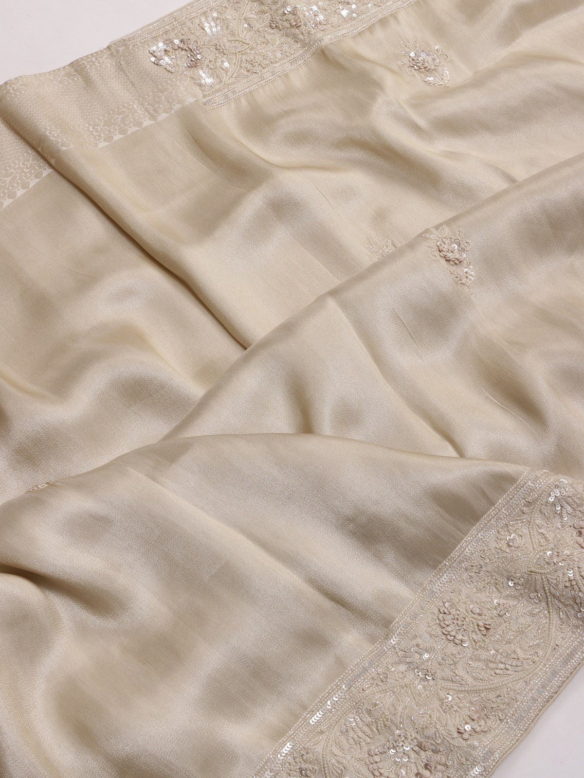 White Pure Kanchi Tissue Silk Bridal Wear Saree (Swara)