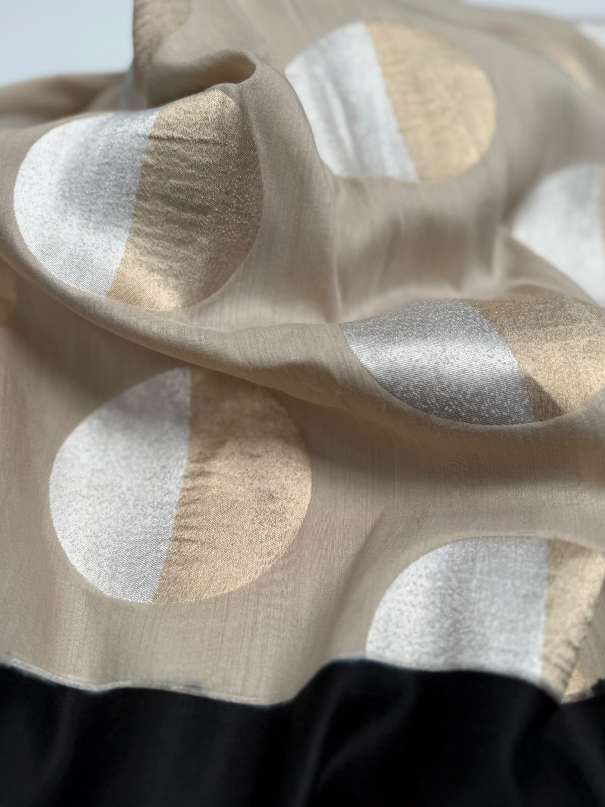 Cream Pure Moonga Silk Saree (Swara)
