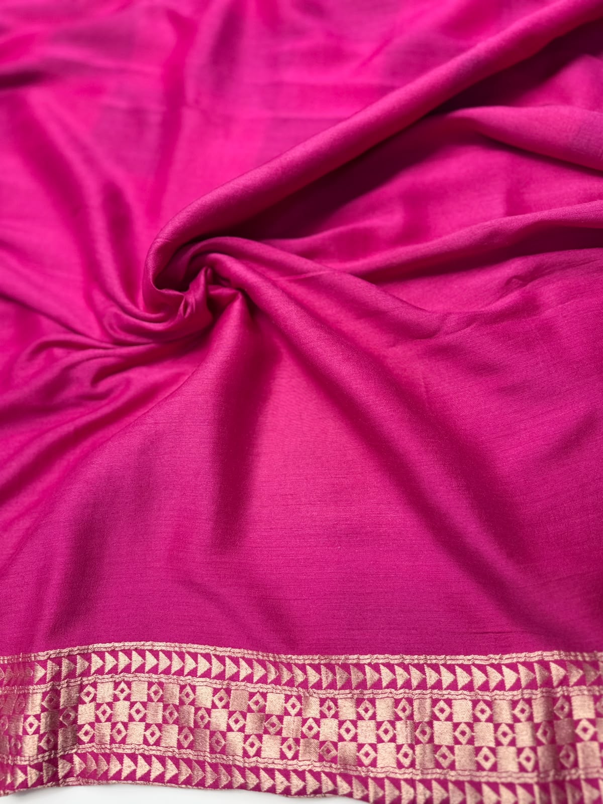 Black n White Checks Pure Moonga Silk Saree (Swara)
