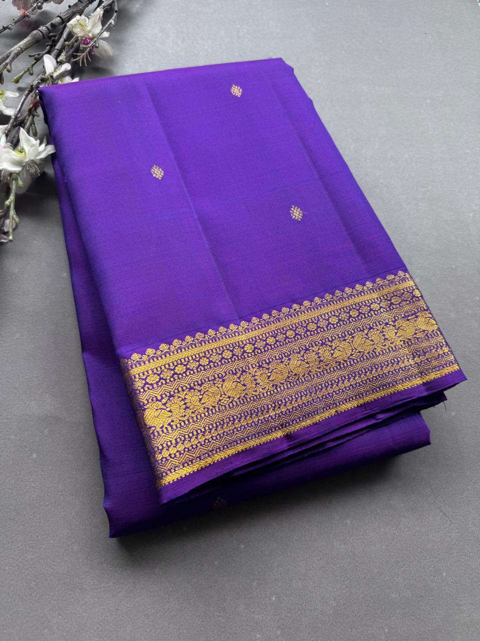Purple Pure Kanchi Silk Saree 108