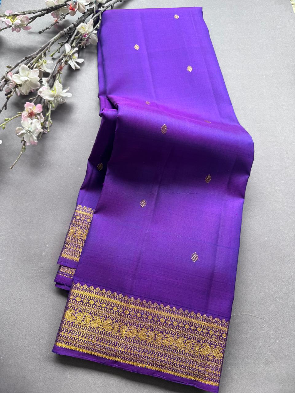 Purple Pure Kanchi Silk Saree 108