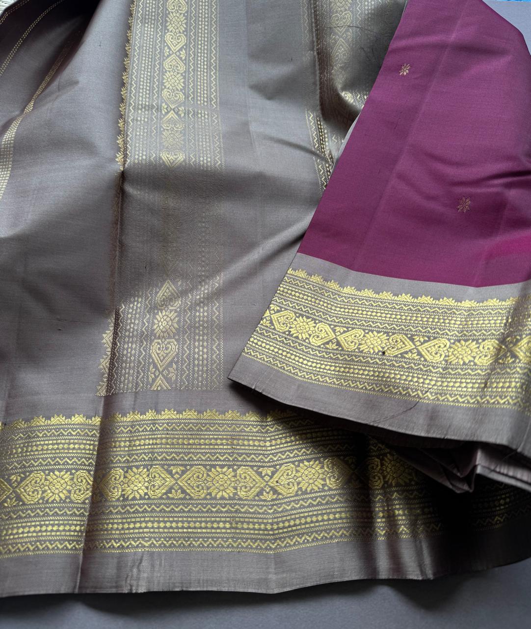 Wine Pure Kanchi Silk Saree 108