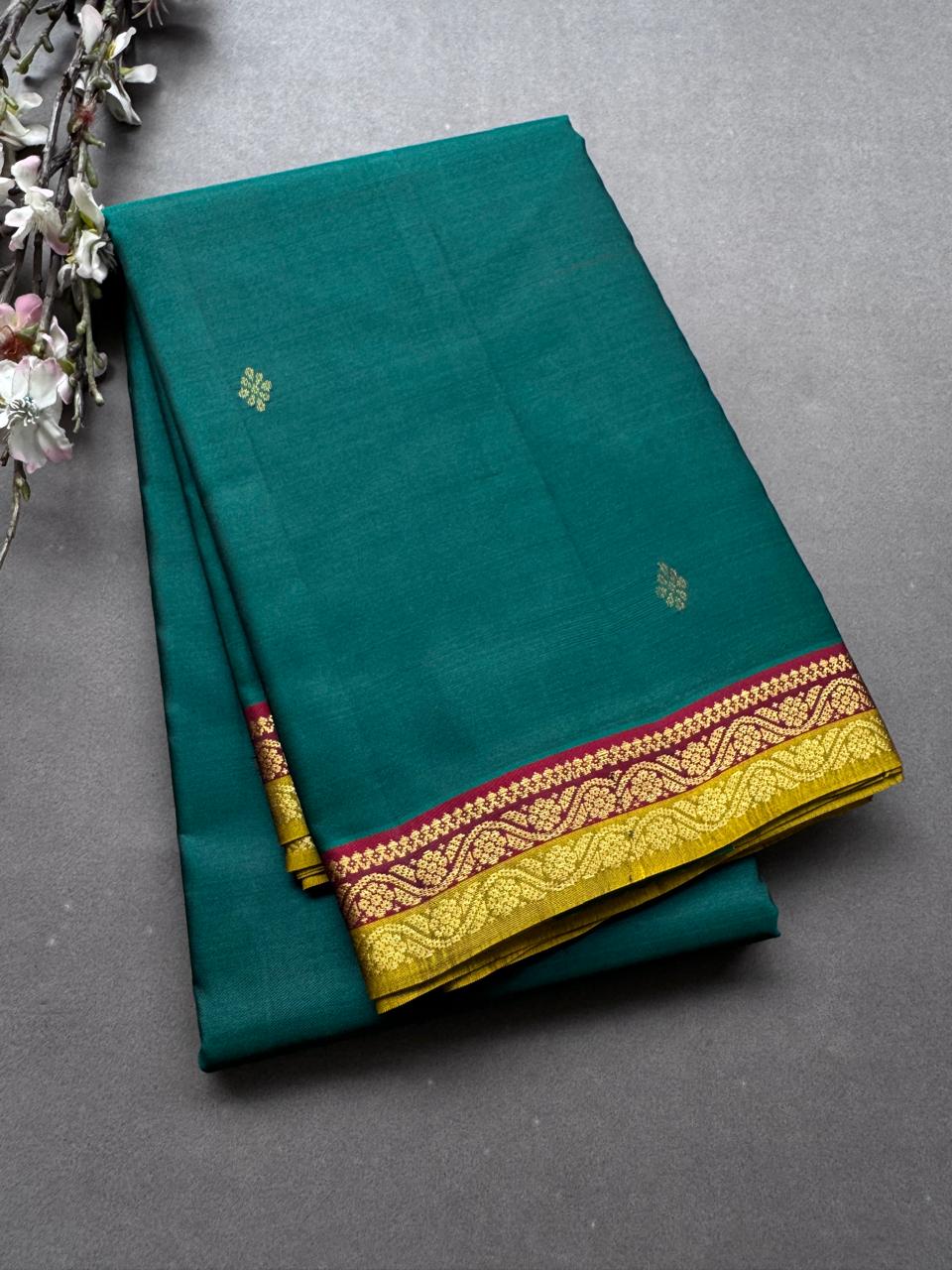 Green Pure Kanchi Silk Saree 108