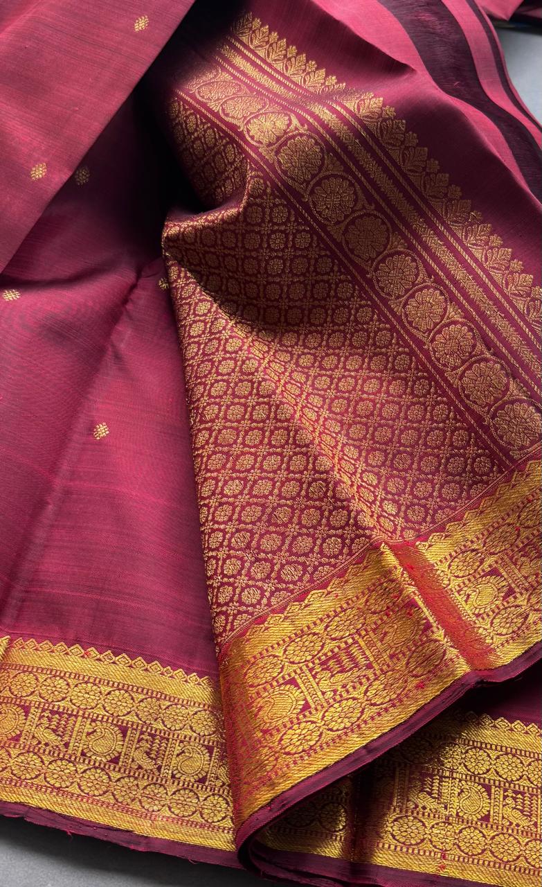 Maroon Pure Kanchi Silk Saree 108
