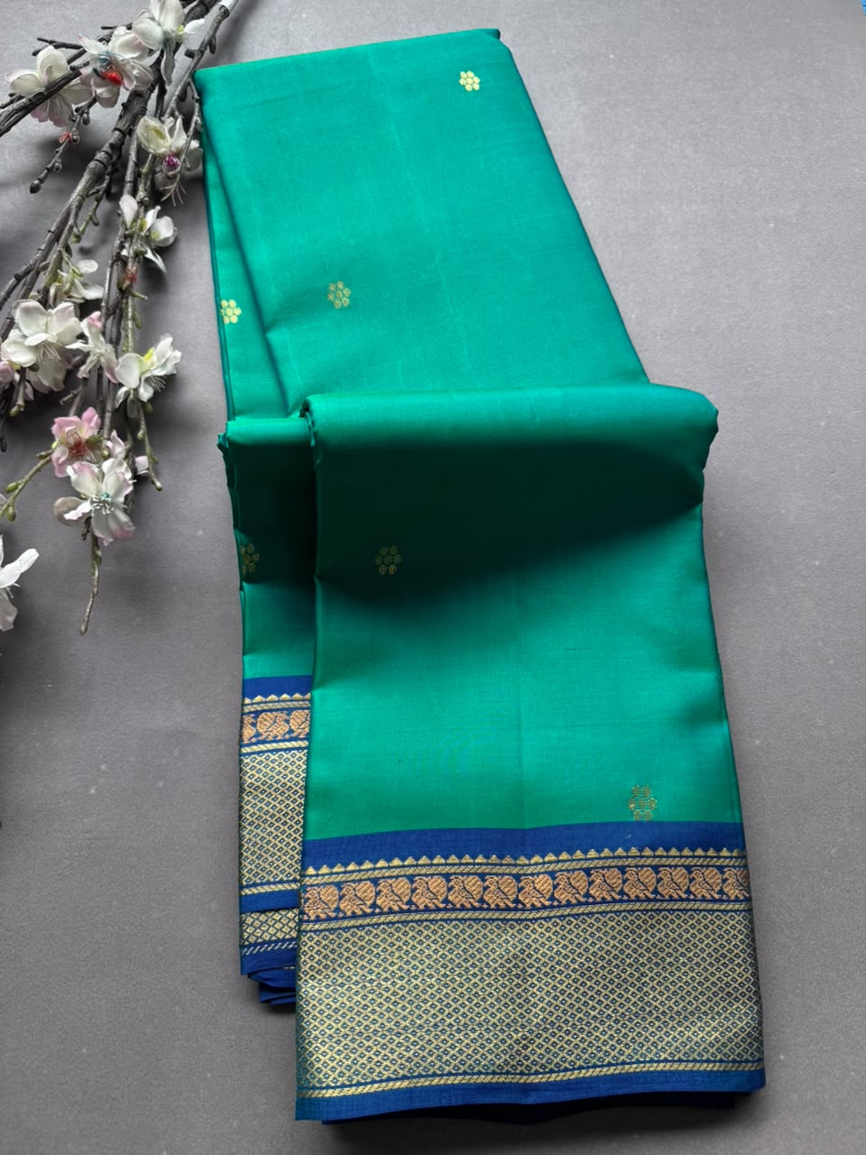 Green Pure Kanchi Silk Saree 108