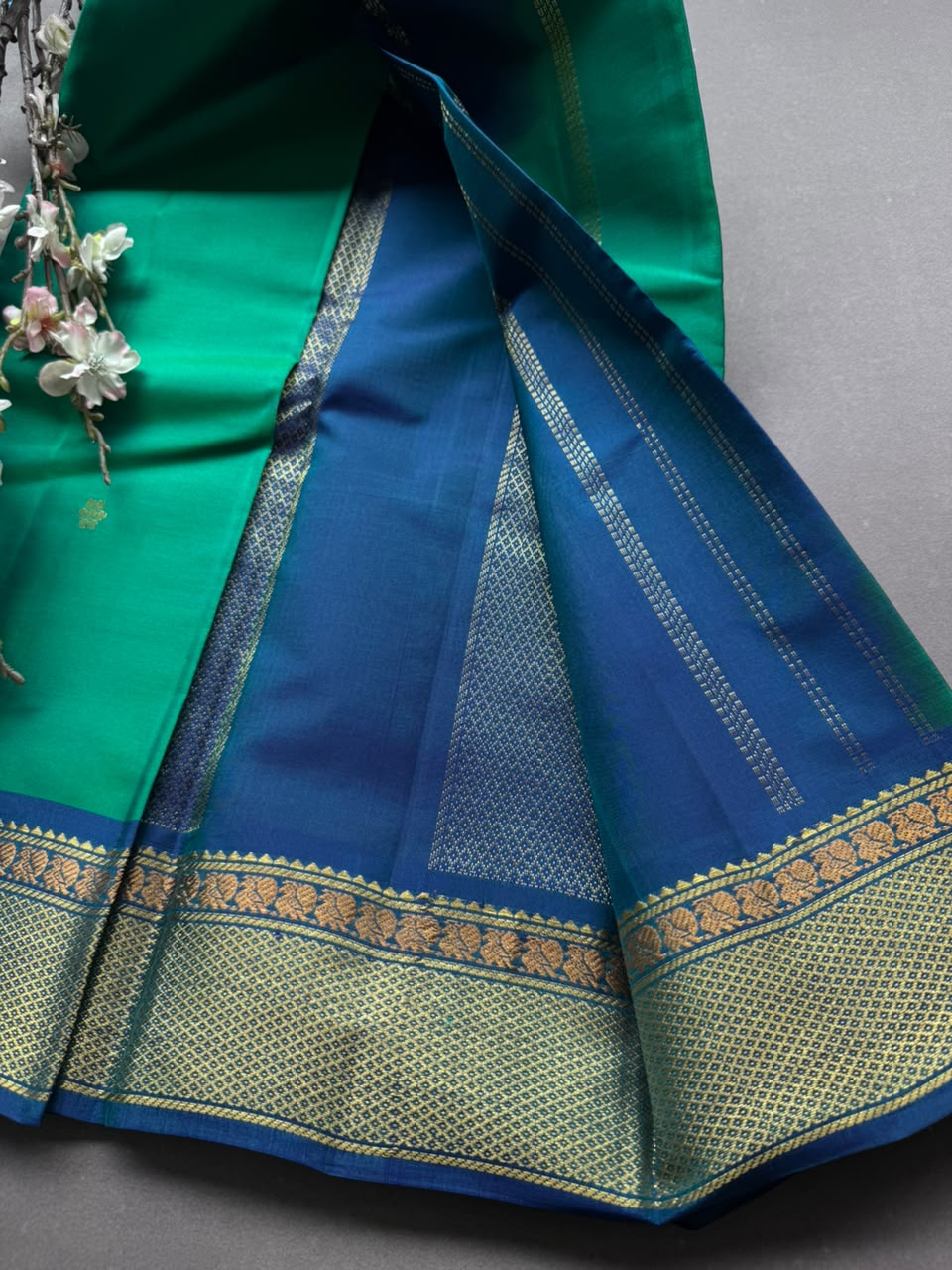 Green Pure Kanchi Silk Saree 108