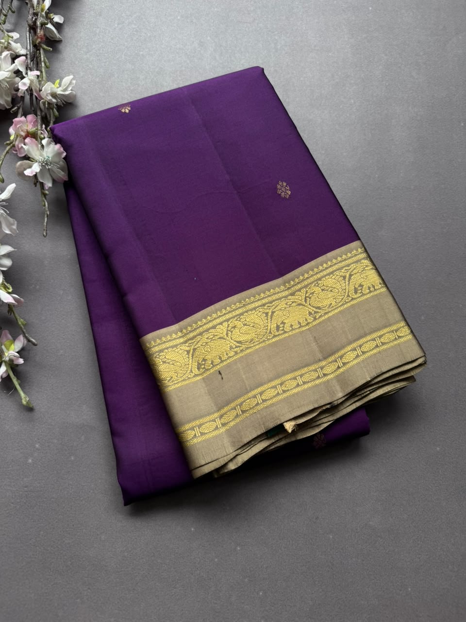 Purple Pure Kanchi Silk Saree 108