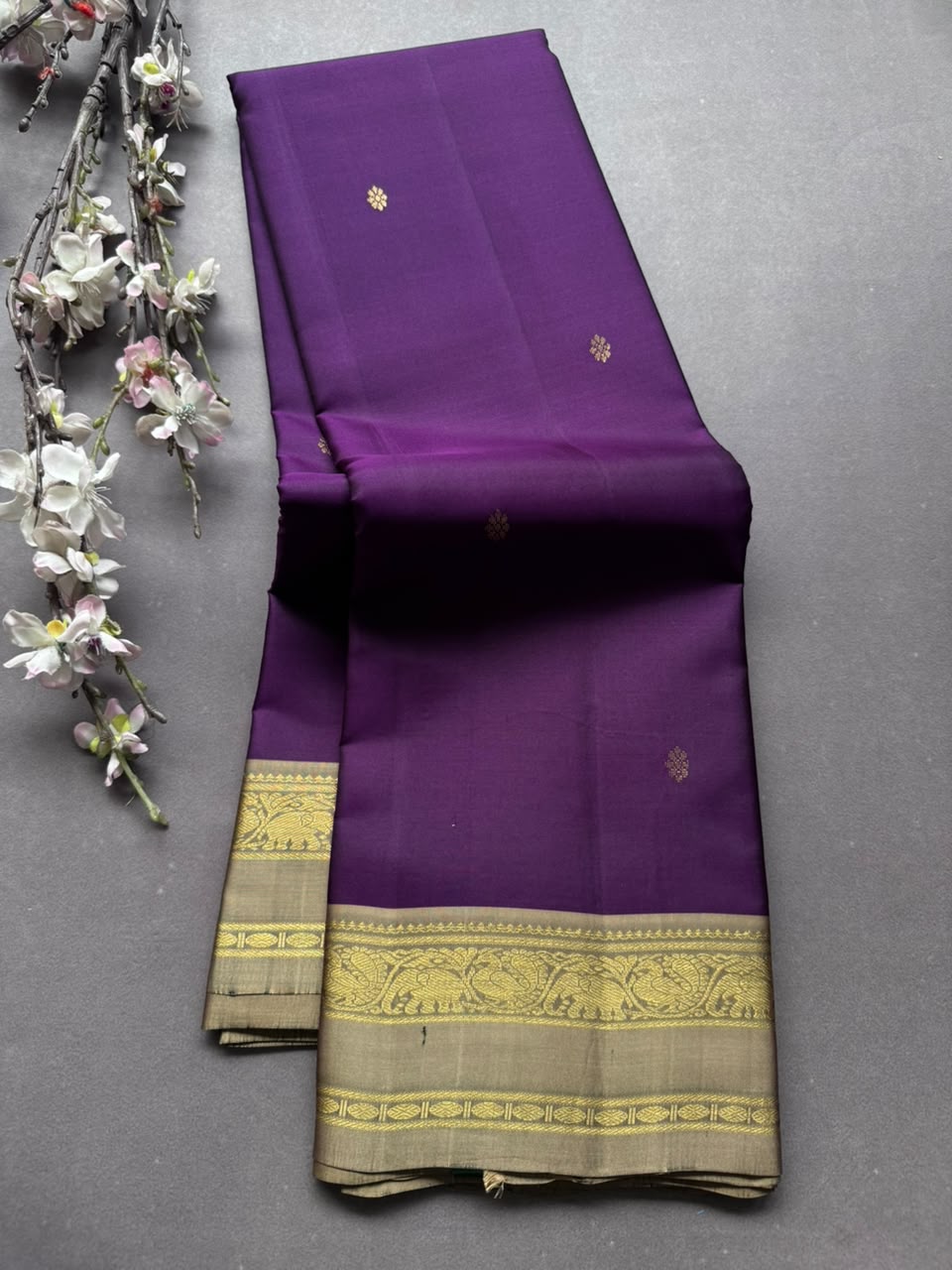 Purple Pure Kanchi Silk Saree 108