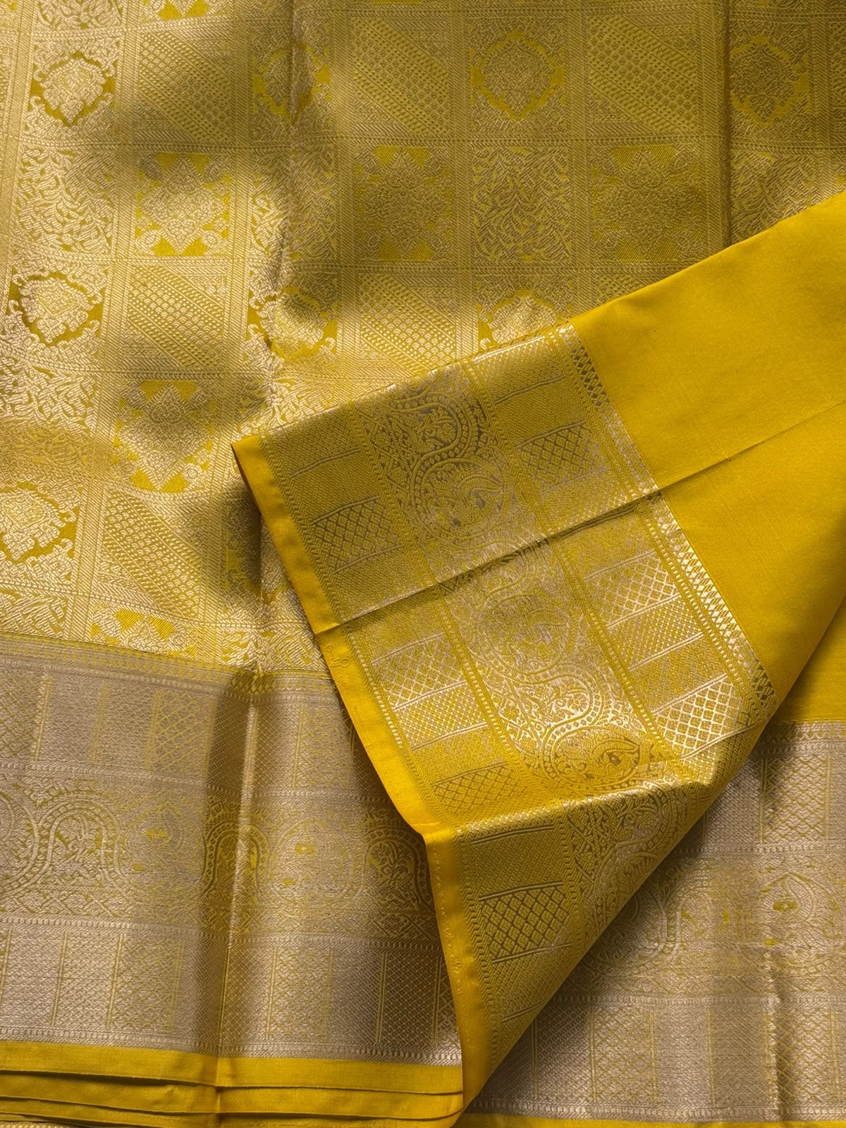 Yellow Pure Kanchi Tissue Silk Saree 108