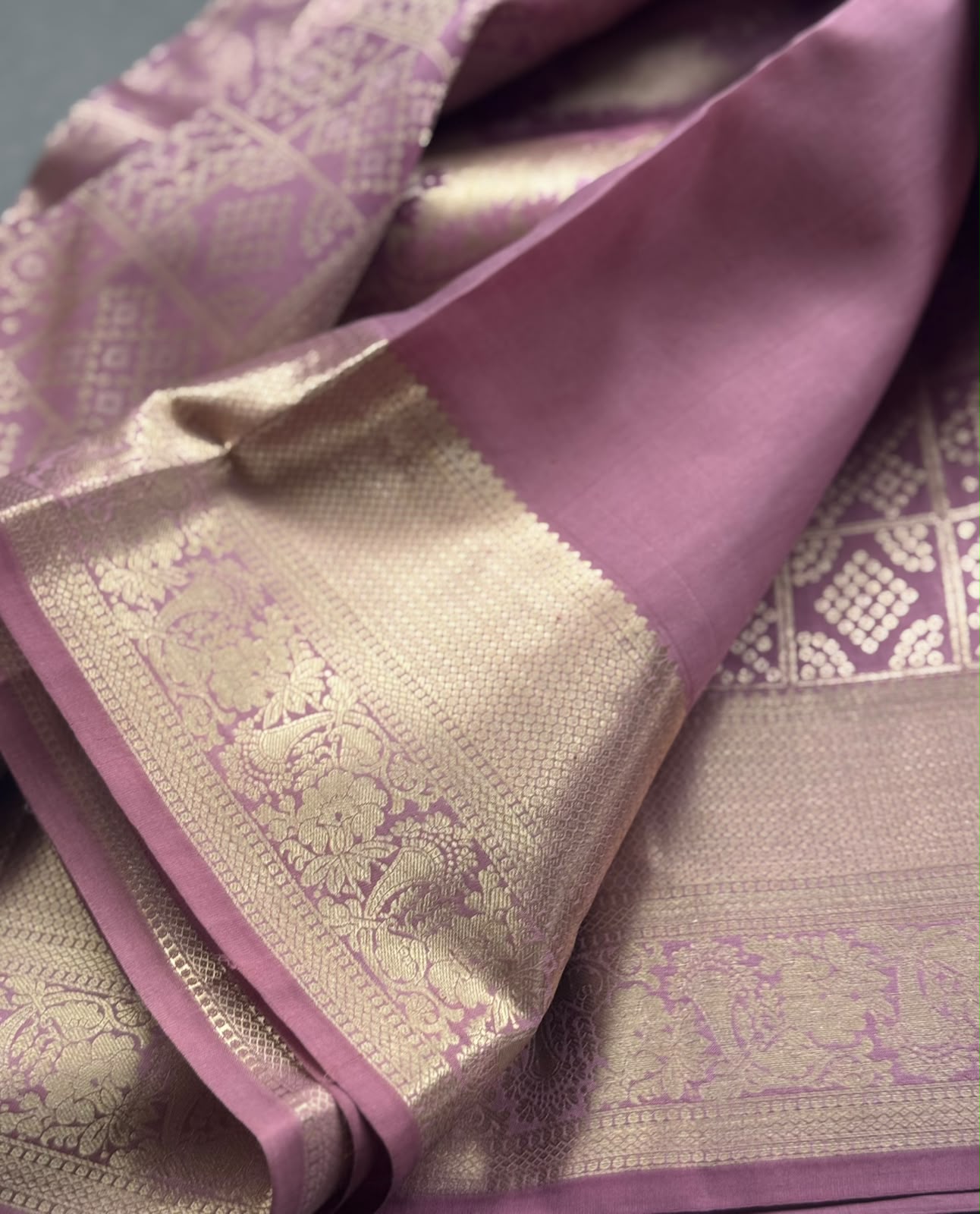Mauve Pure Kanchi Tissue Silk Saree 108
