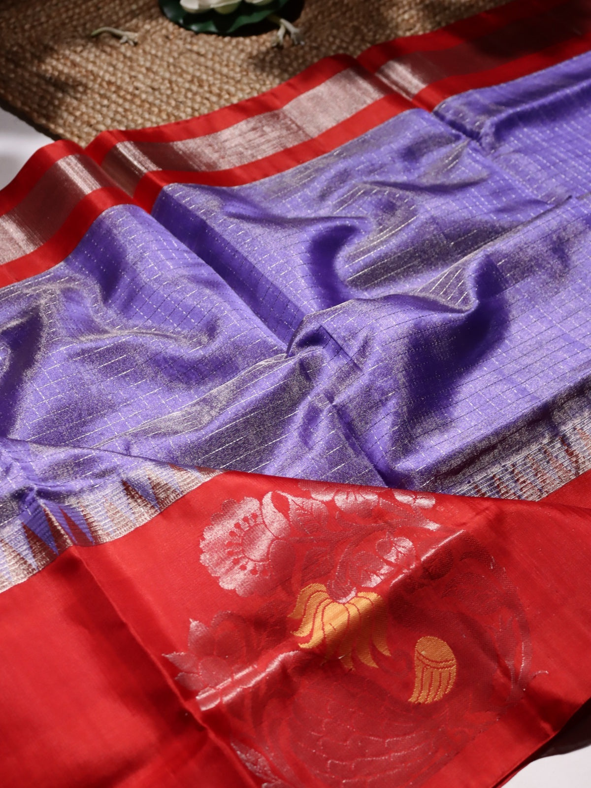 Purple Venkatagiri Tissue Silk Saree (Swara)