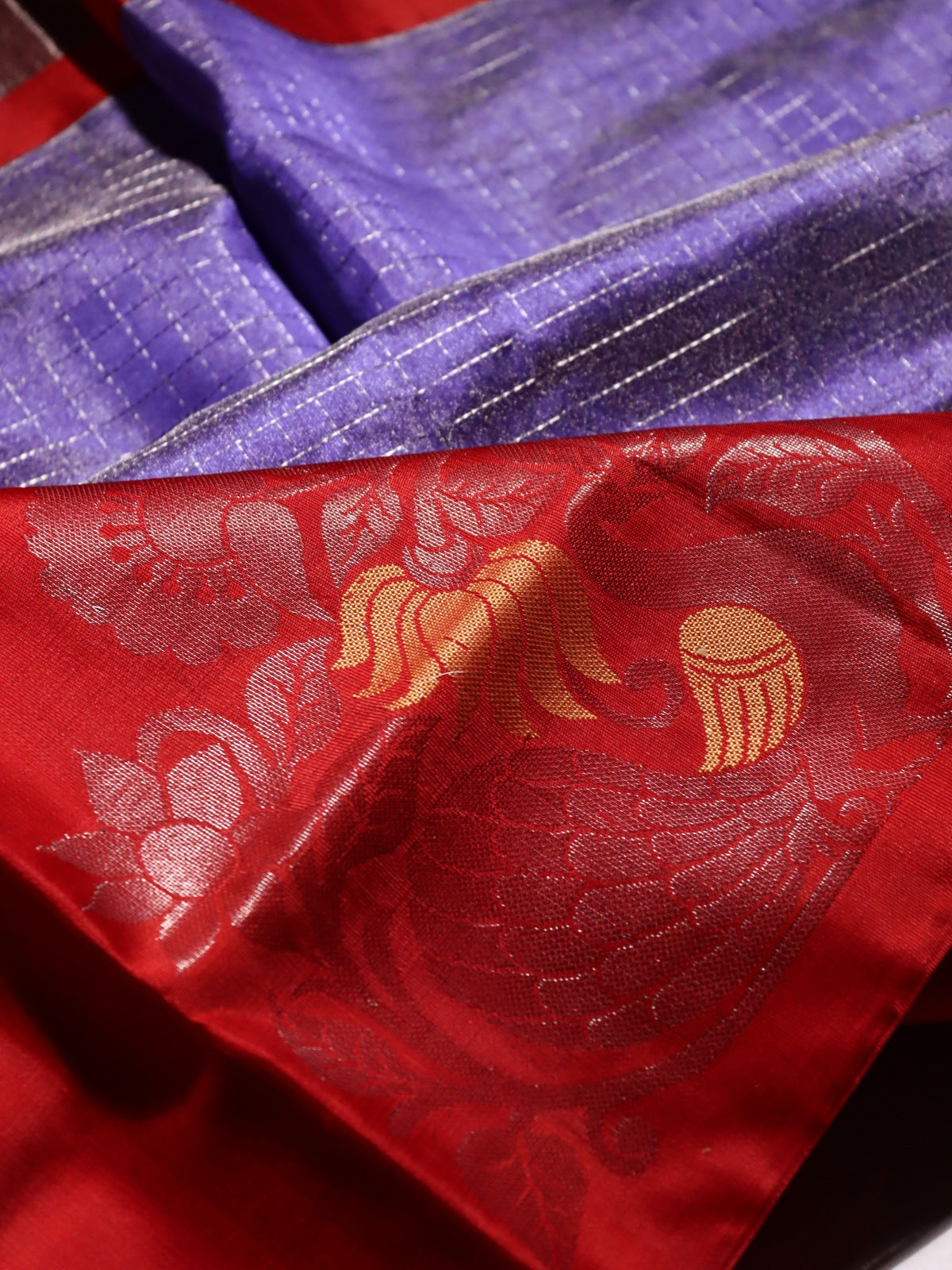 Purple Venkatagiri Tissue Silk Saree (Swara)