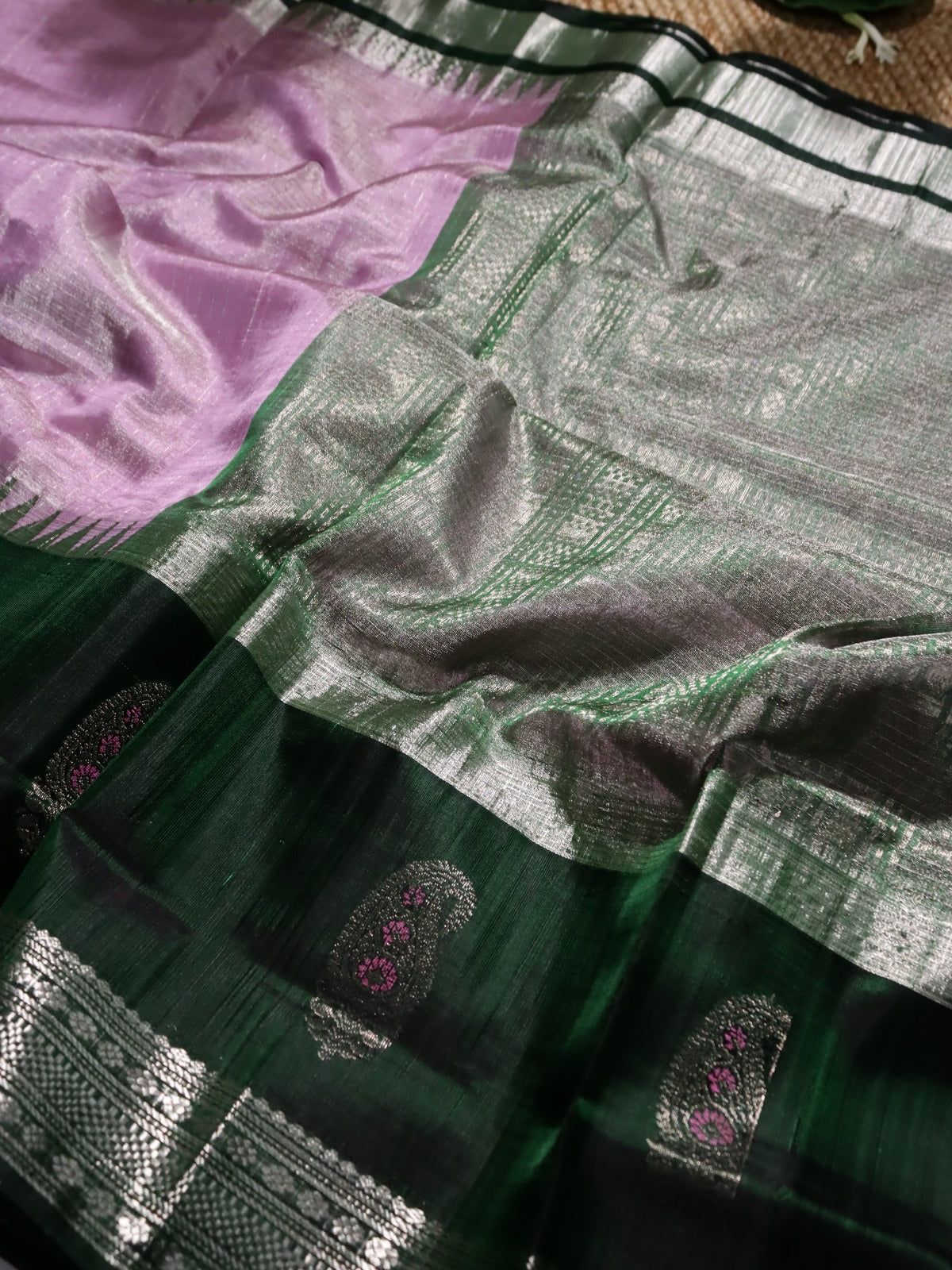 Mauve Venkatagiri Tissue Silk Saree (Swara)
