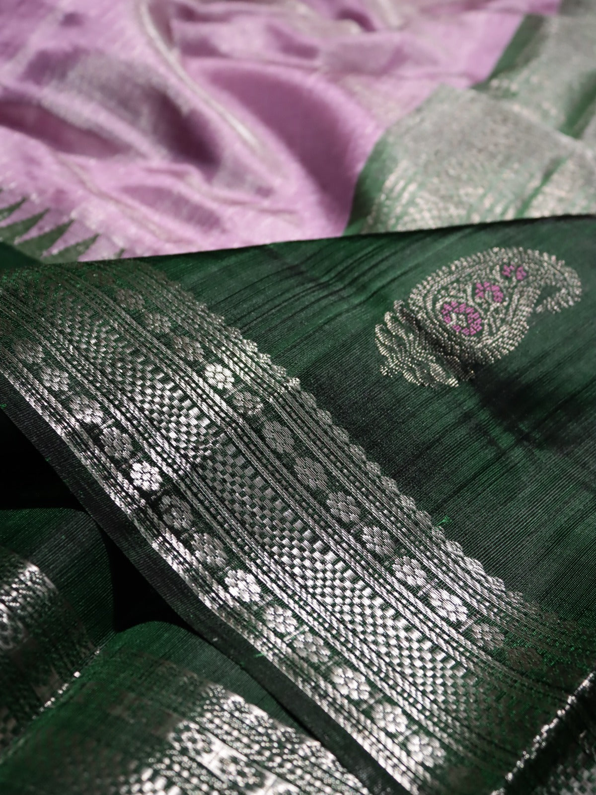 Mauve Venkatagiri Tissue Silk Saree (Swara)