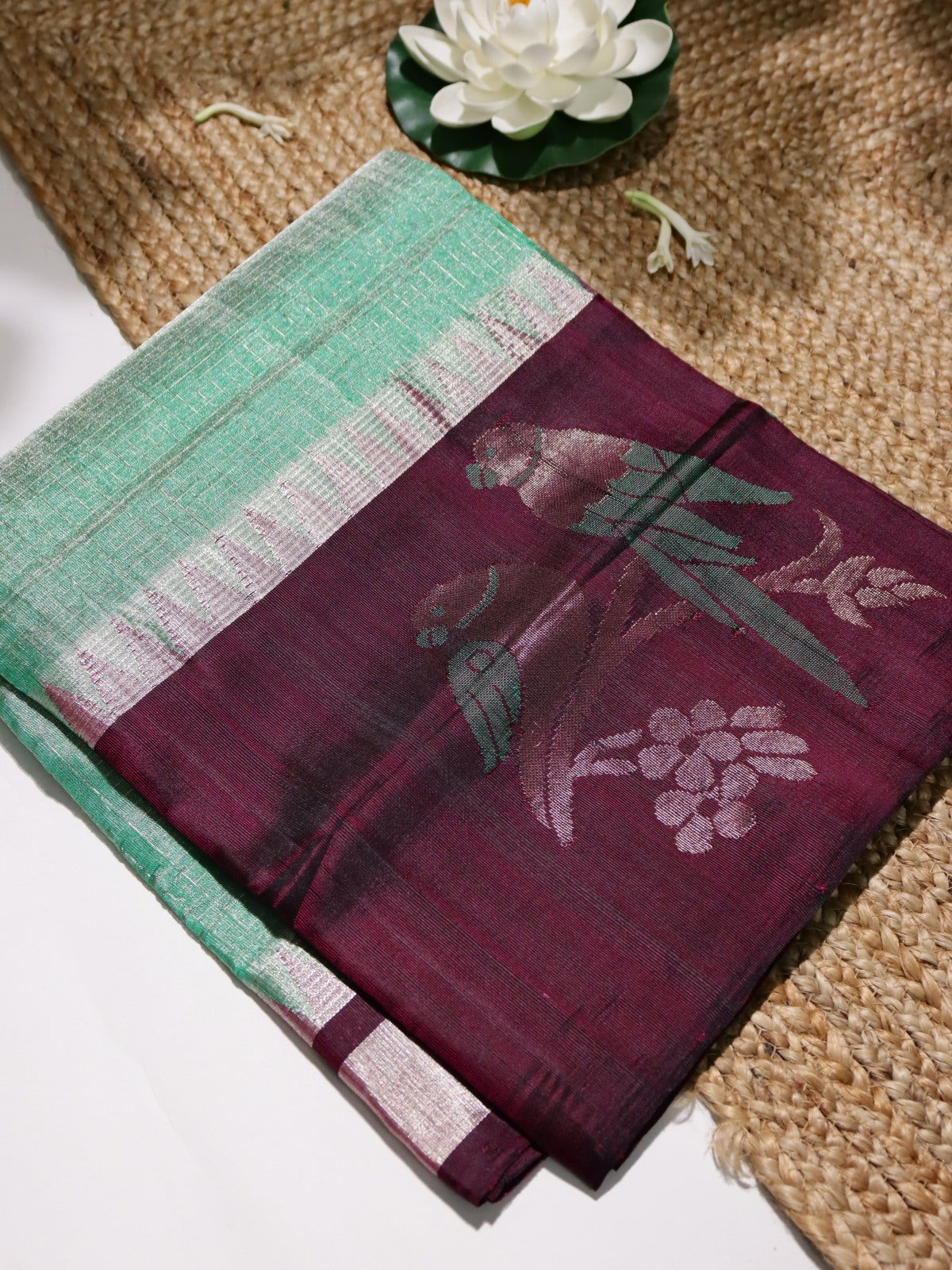 Green Venkatagiri Tissue Silk Saree (Swara)