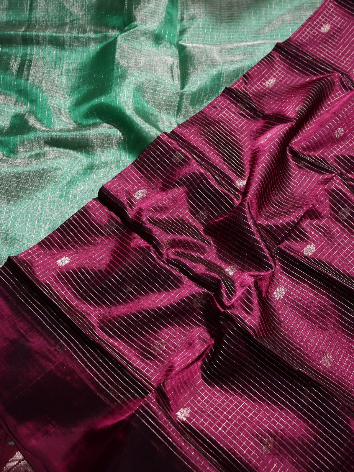 Green Venkatagiri Tissue Silk Saree (Swara)