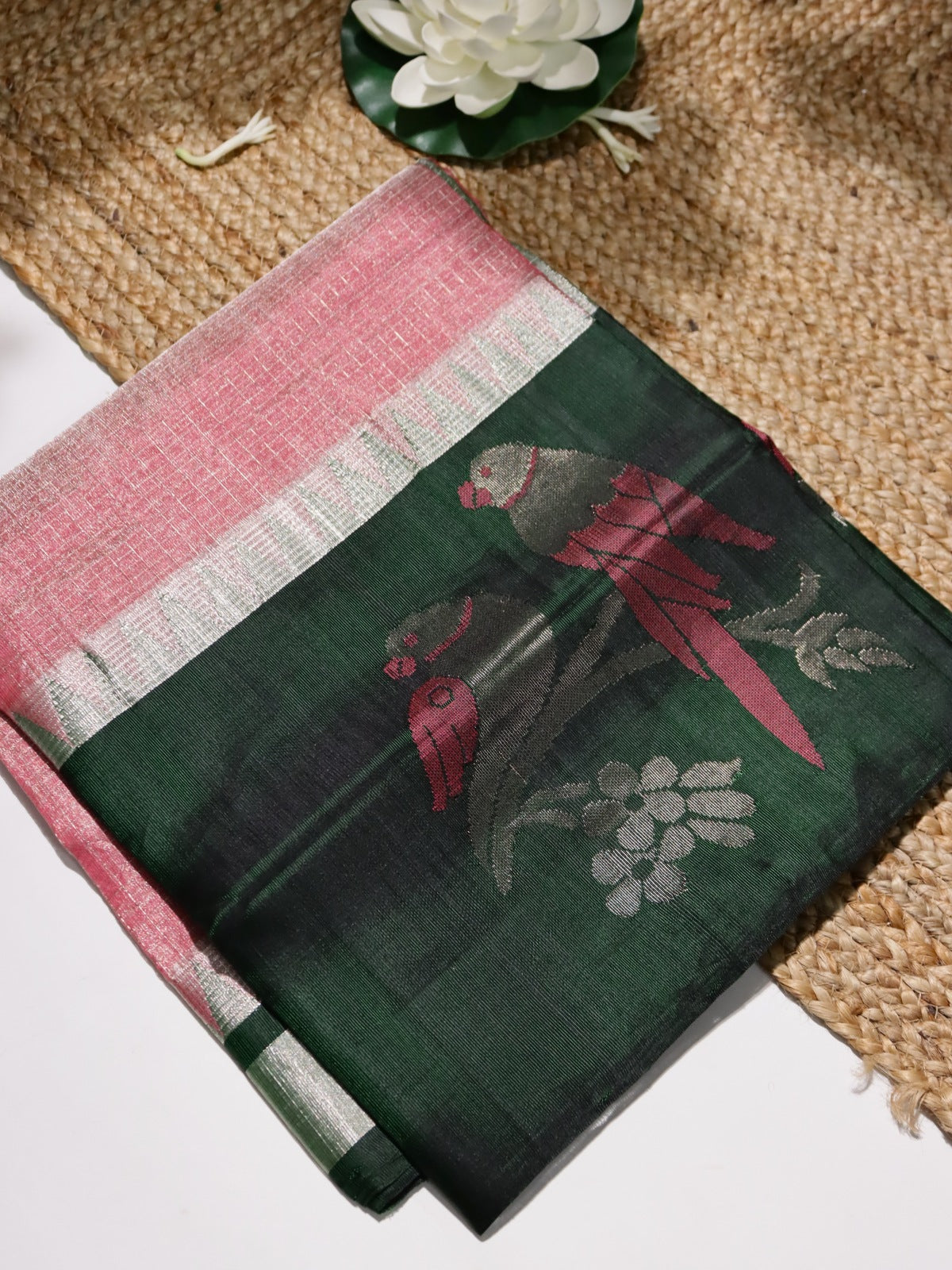 Pink Venkatagiri Tissue Silk Saree (Swara)