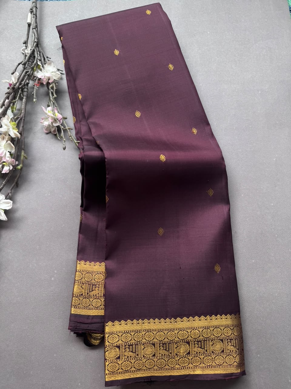 Brown Pure Kanchi Silk Saree 108